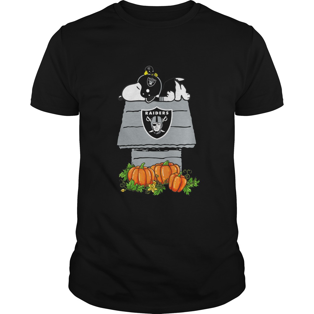 Oakland Raiders "snoopy Pumpkin House" T-Shirt